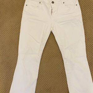 cabi White Cropped Jeans
